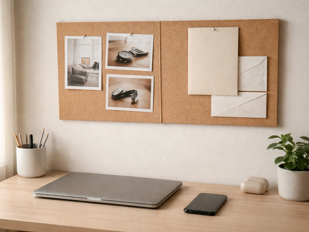 Minimal comparison board showing verified lifestyle cues versus unverified assets in a quiet office setting