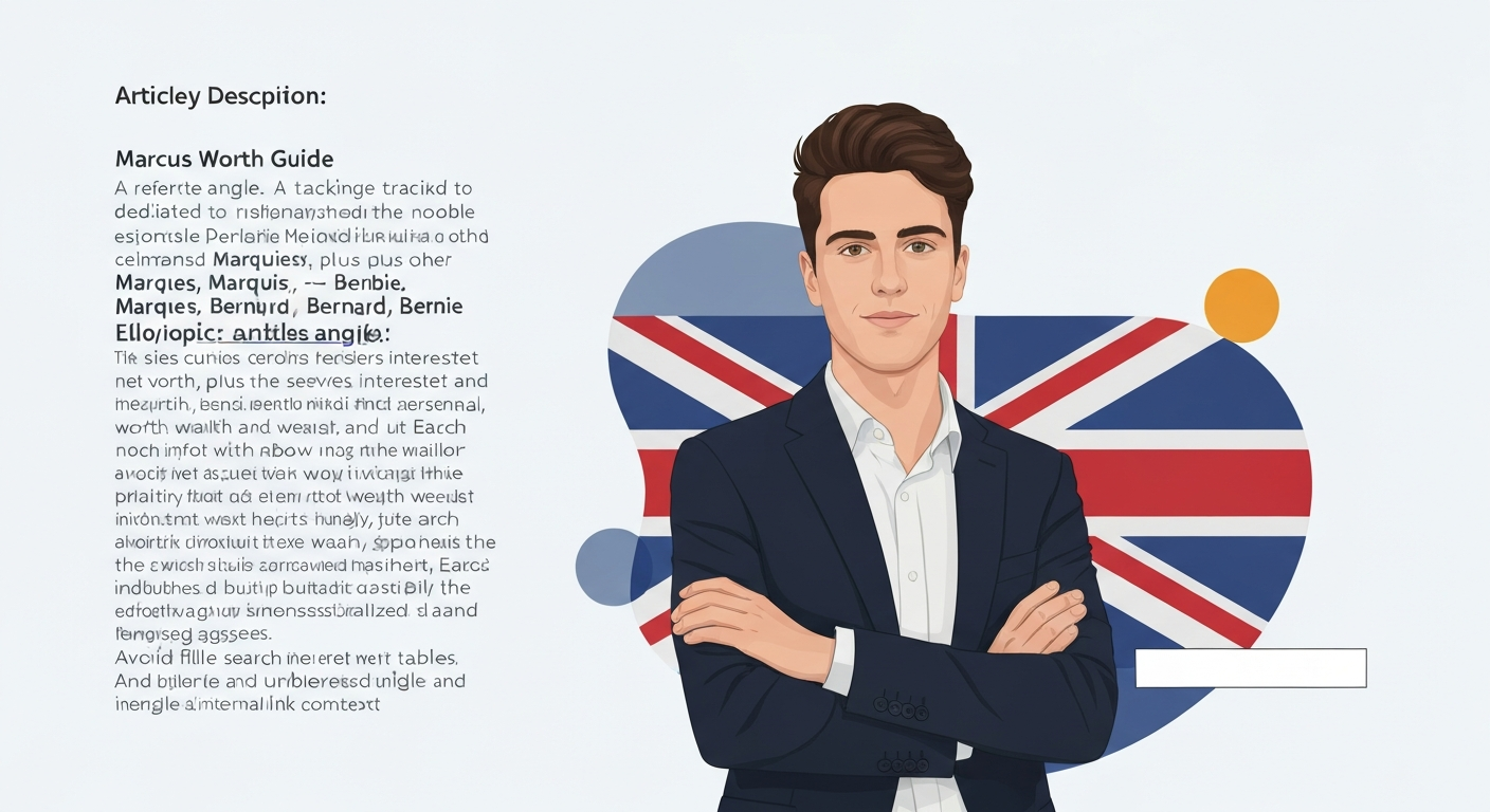 Stylised illustration of a young British entrepreneur in business-casual attire against a neutral background with subtle UK motif.